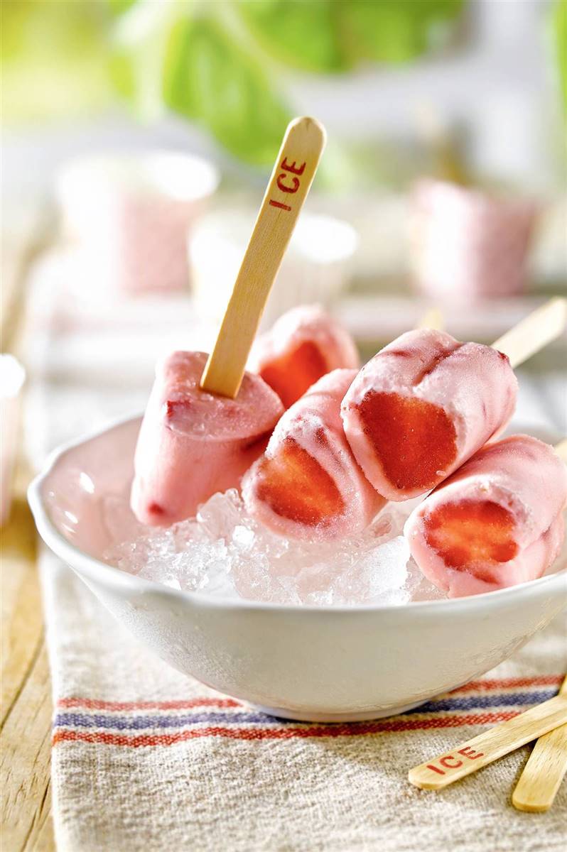 helado fresa yogur