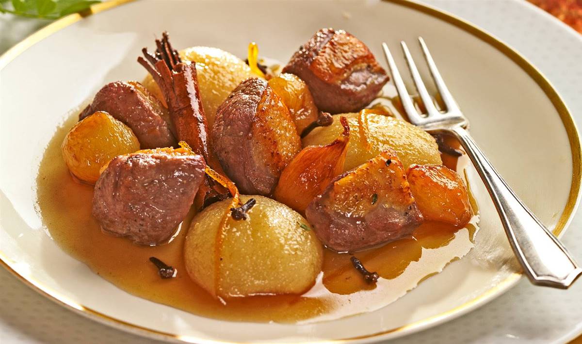 10. Duck with pears