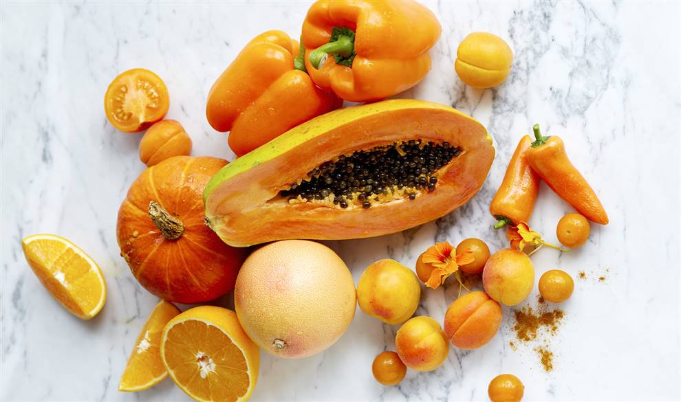 beneficios color alimentos naranja