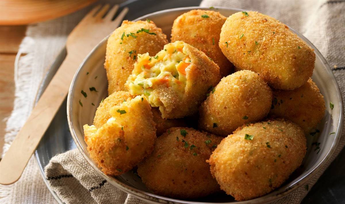 Croquetas de verduras y jamón