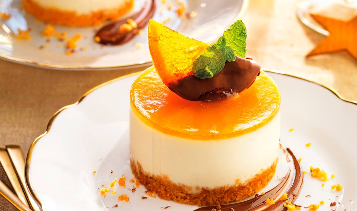 Mini cheesecake con naranja