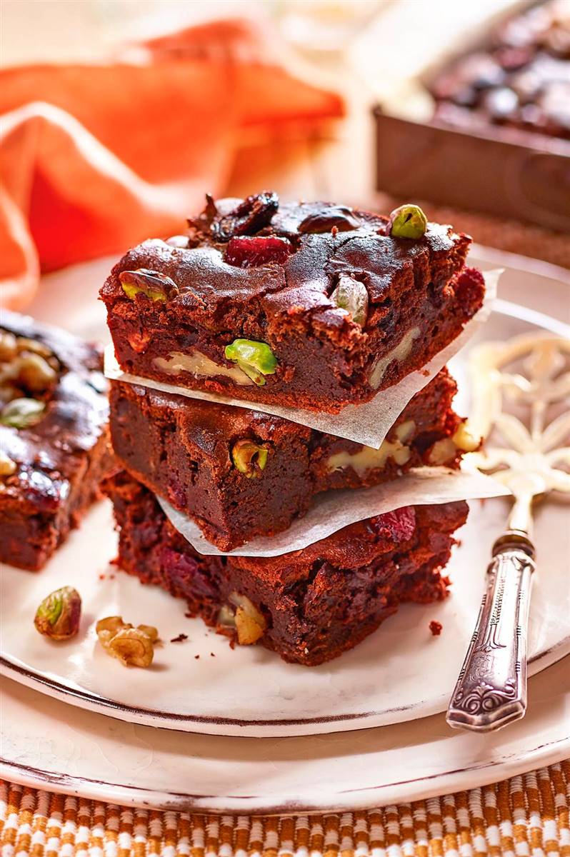 Brownie con pistachos