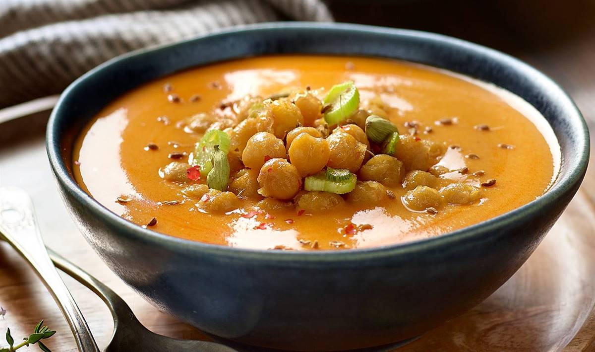 CREMA DE ZANAHORIA Y GARBANZOS CON CARDAMOMO