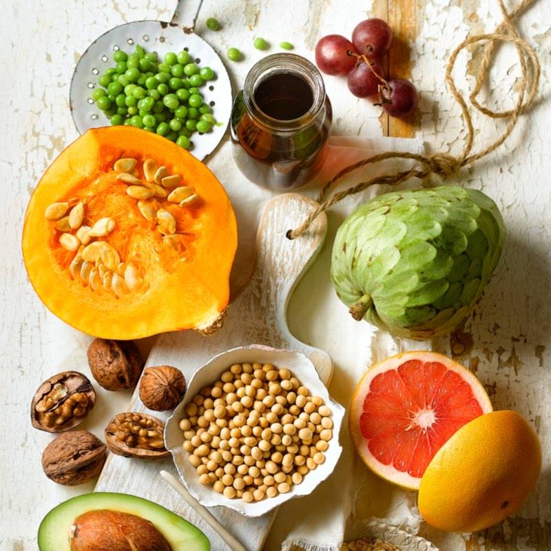 frutas y verduras para estrés