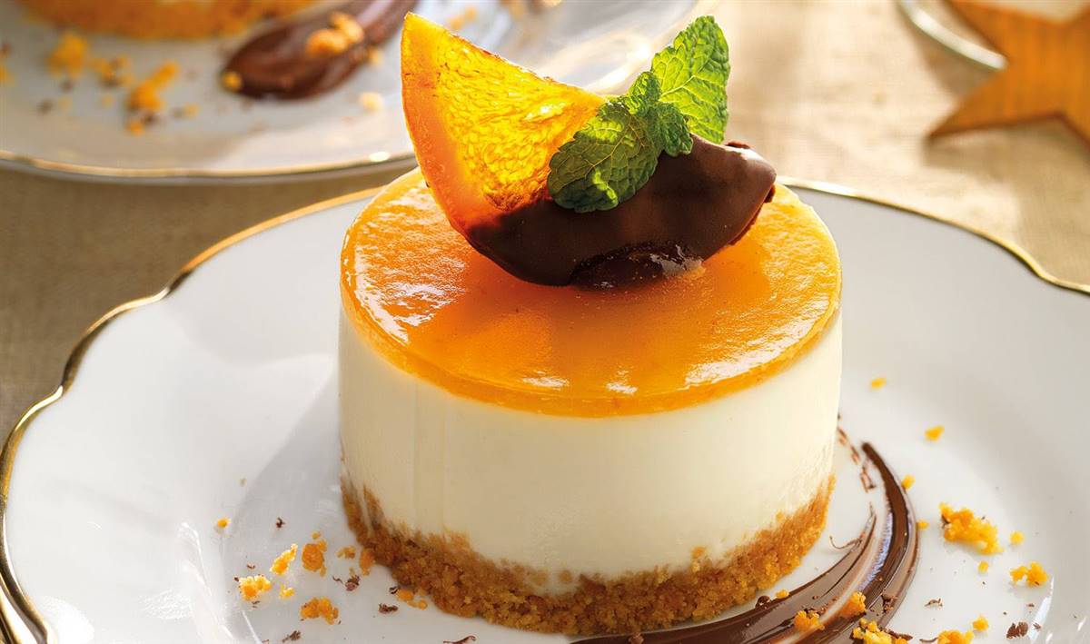 Minicheesecake con mermelada de naranja