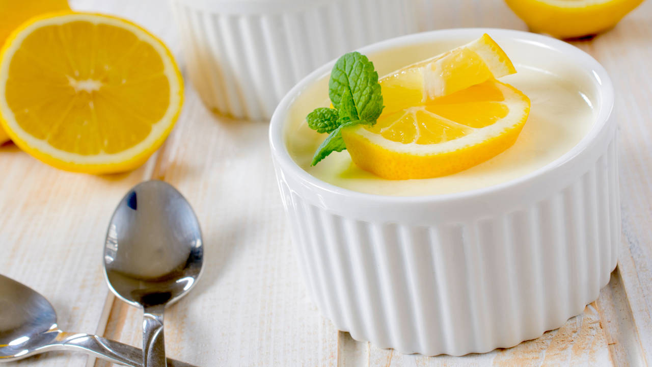 flan yogur limon