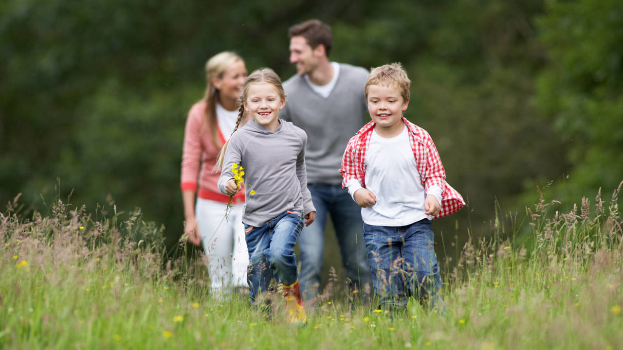 Familia en el campo