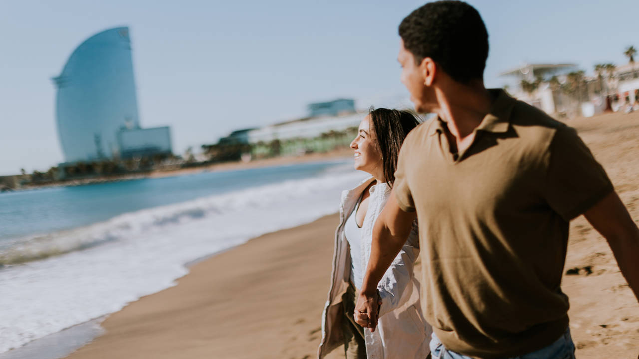 Pareja en Barcelona