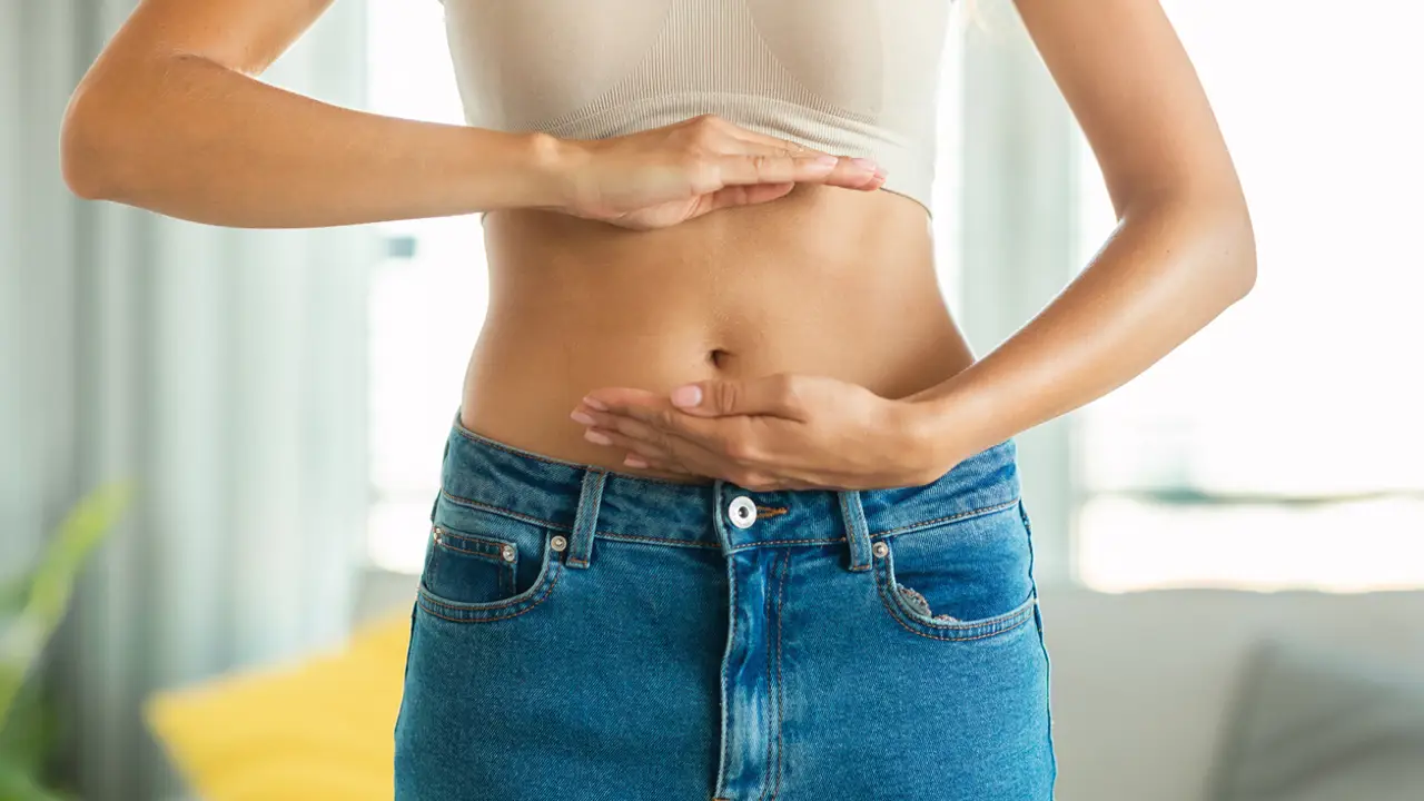 Mujer plano barriga