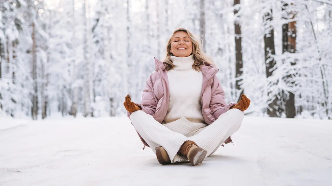 meditar en la nieve