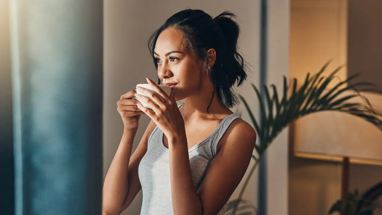  mujer bebiendo té