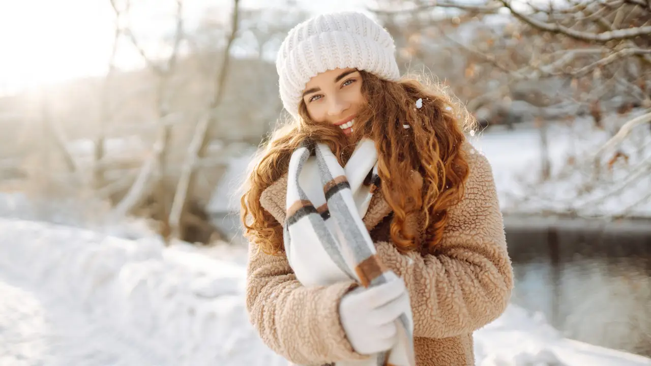 chica en la nieve