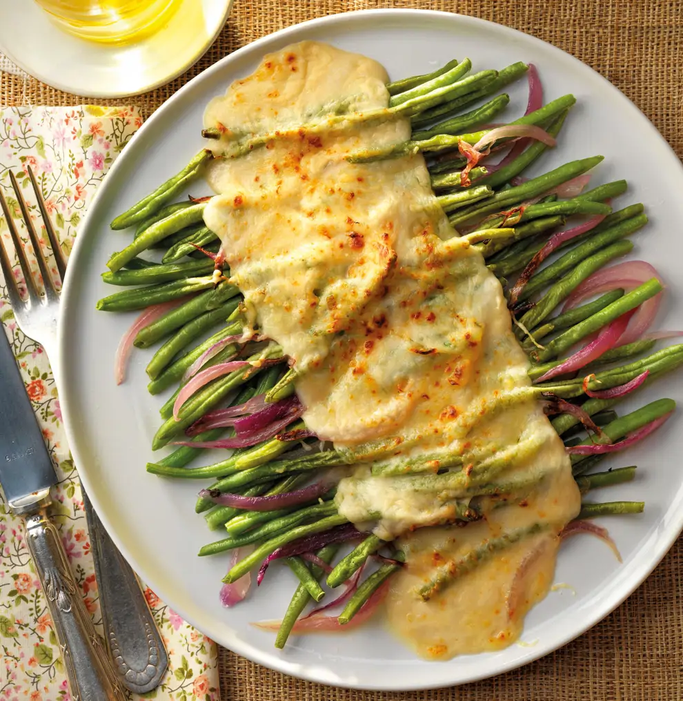gratinado de judías verdes