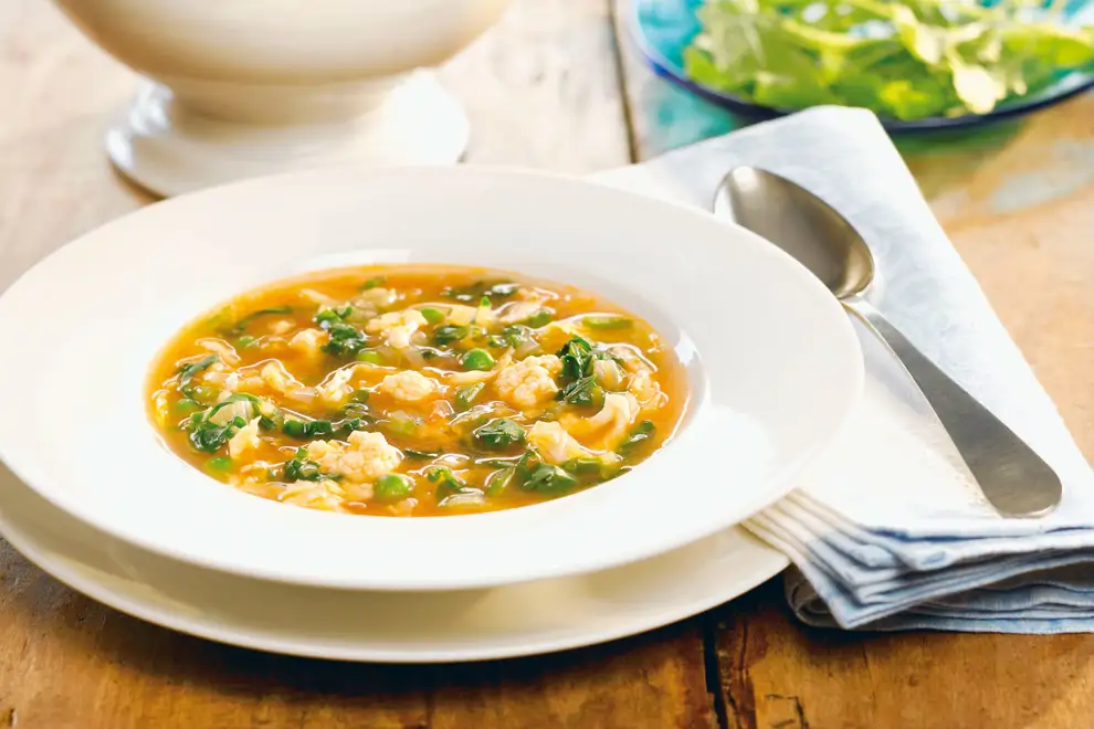 sopa verduras con coliflor 