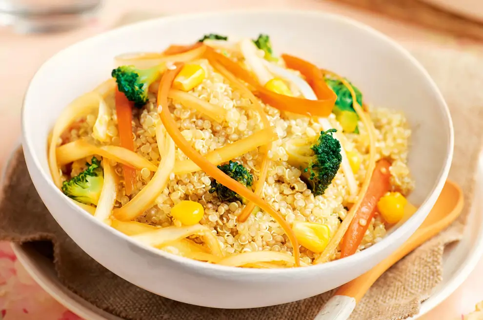 salteado quinoa verduras 