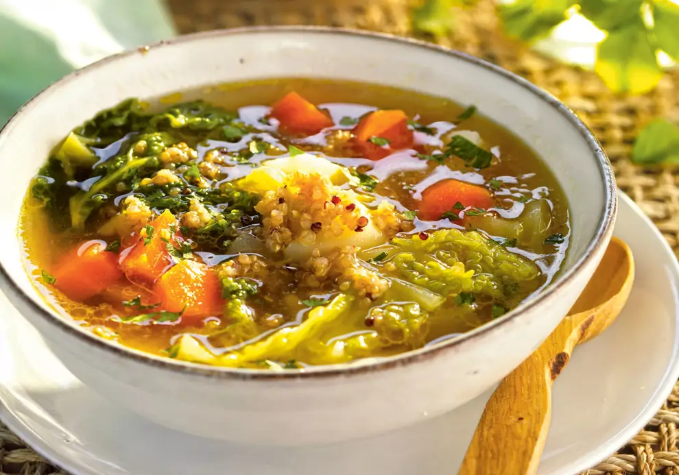 sopa col quinoa 