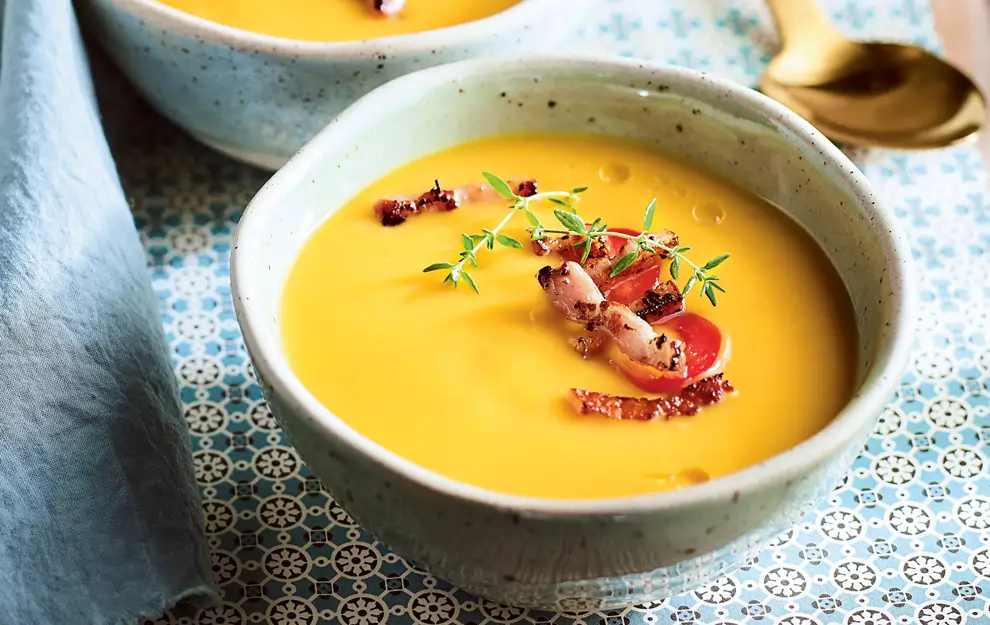 crema de calabza y zanahoria