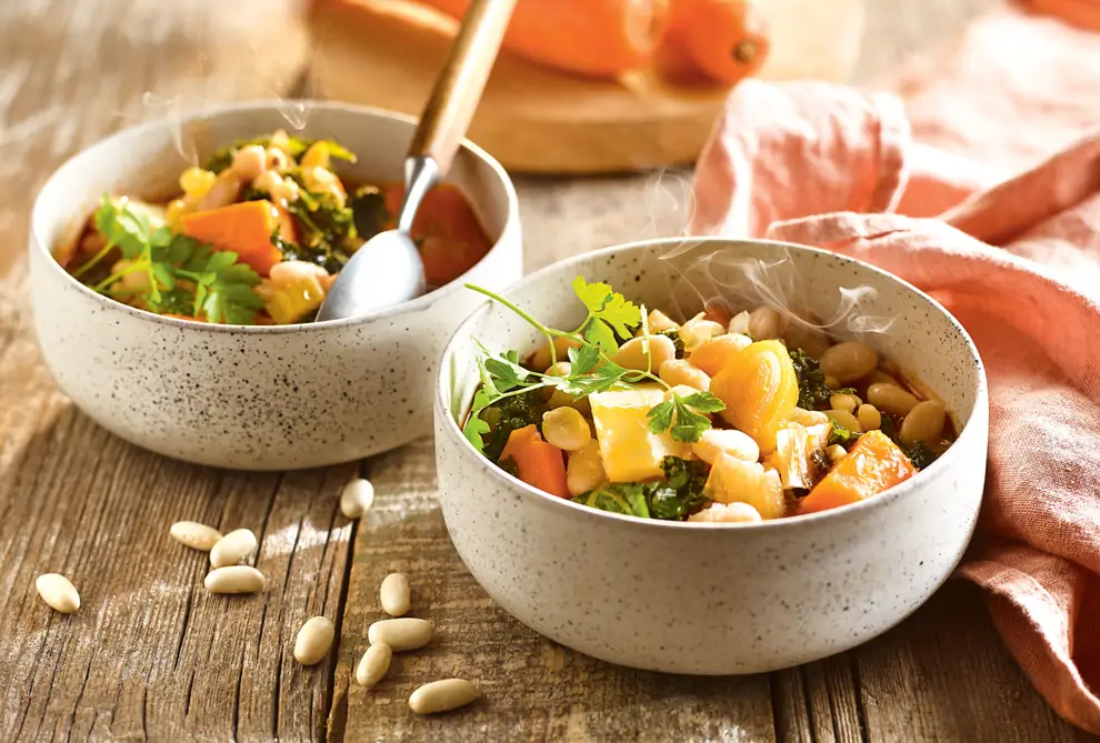 potaje de alubias y calabaza 
