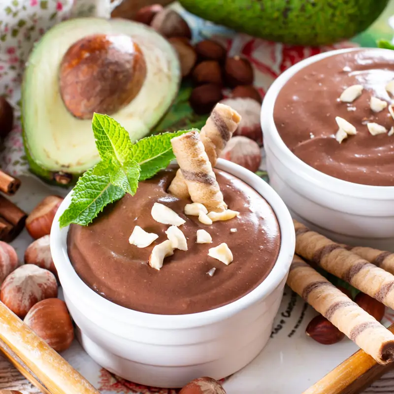 Mousse de aguacate y cacao