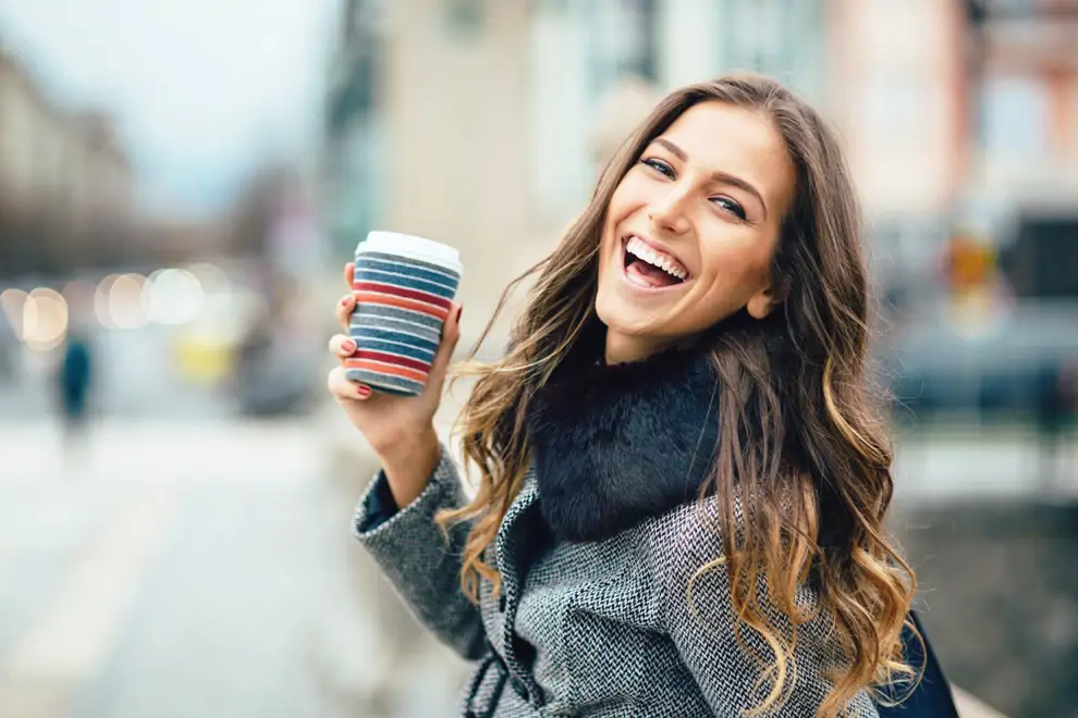 mujer optimista