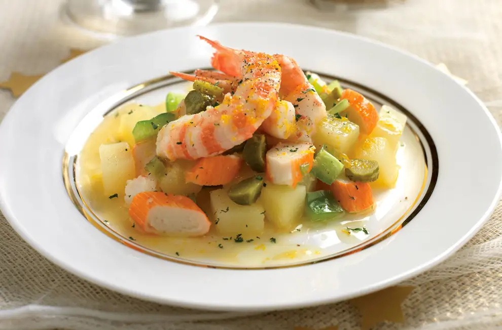 Salpicón de langostinos
