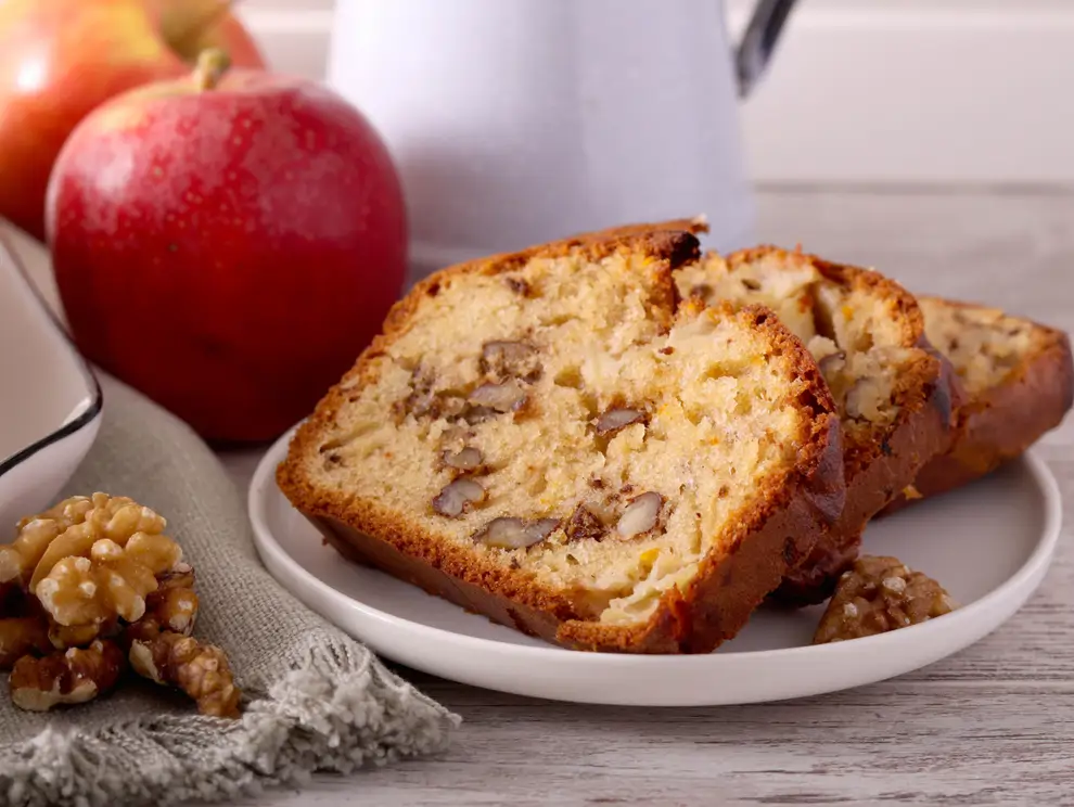 Tarta de manzana con nueces