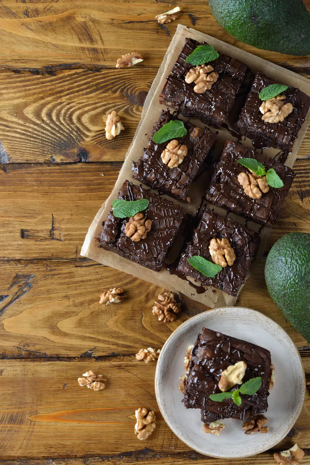 Brownie de aguacate y cacao