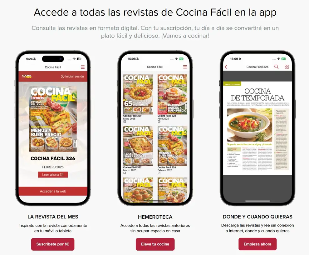 IMAGEN DE LA APP DE COCINA FÁCIL 