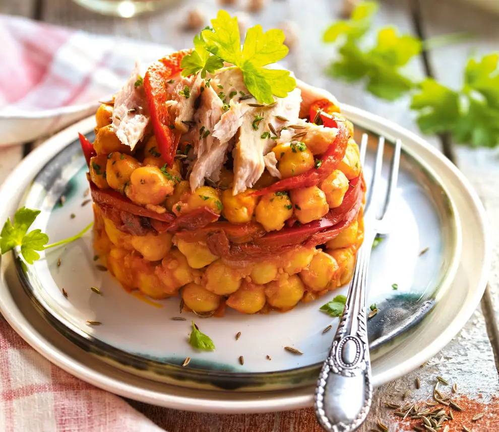 garbanzos con atún