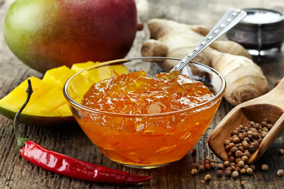 Salsa de mango y jengibre