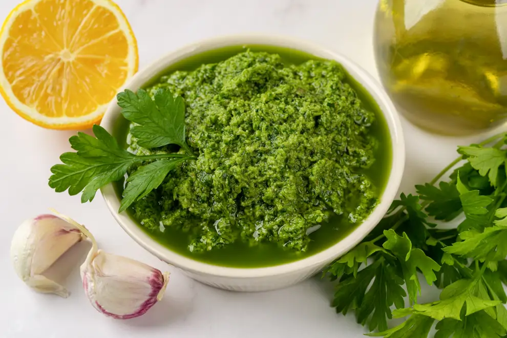 Salsa verde de perejil y ajo