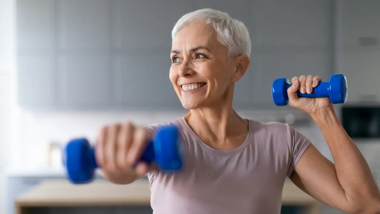 Entrenamiento con pesas de 15 minutos para mayores: 6 ejercicios fáciles para ganar fuerza