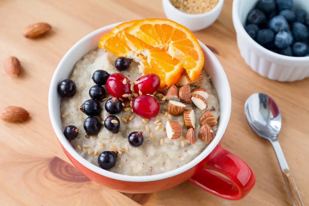 porridge con naranja